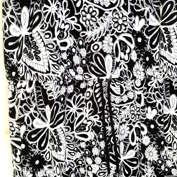 T By Talbots Sleeveless Tie Cinch Waist Midi Printed Dress Size LP - Picture 3 of 10